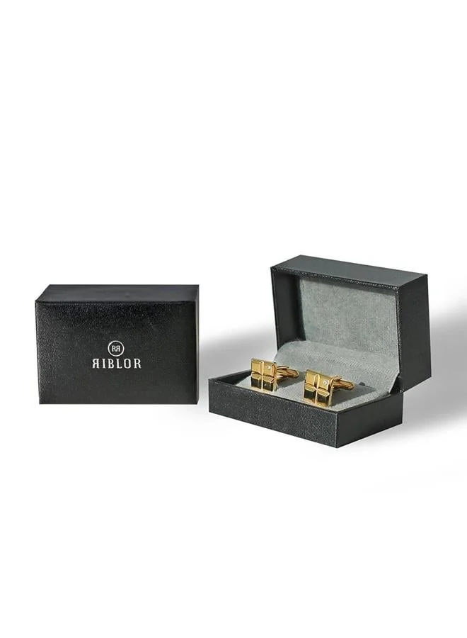 Riblor Riblor Magnus Cufflinks in Stainless Steel Yellow Gold